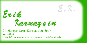 erik karmazsin business card